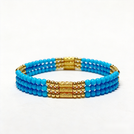 The Azure Duo – Turquoise Magnetic Convertible Necklace & Bracelet