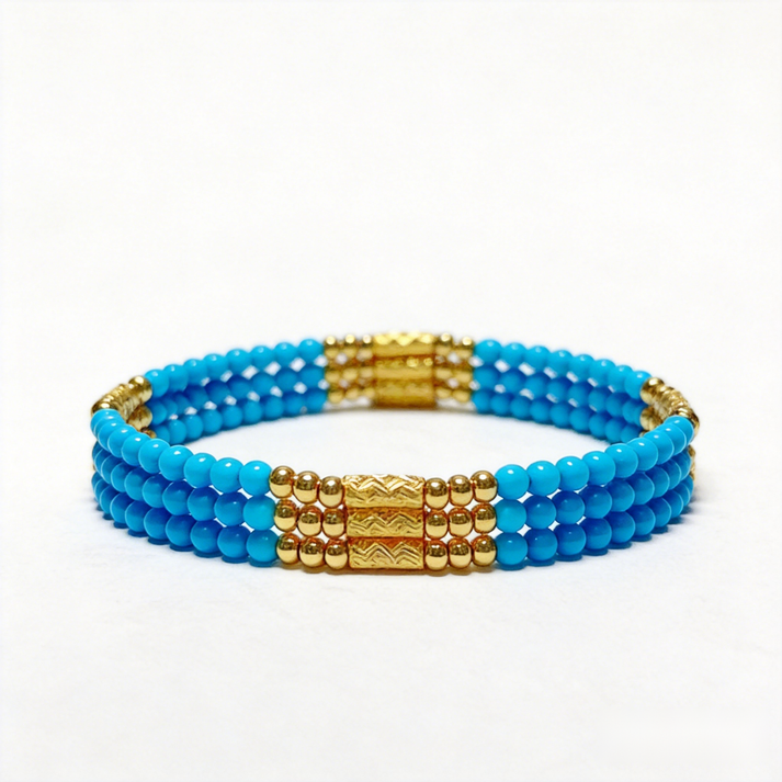 The Azure Duo – Turquoise Magnetic Convertible Necklace & Bracelet – 我的商店