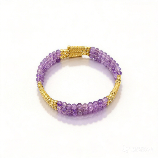 The Violet Duo – Amethyst-Tone Magnetic Convertible Necklace & Bracelet