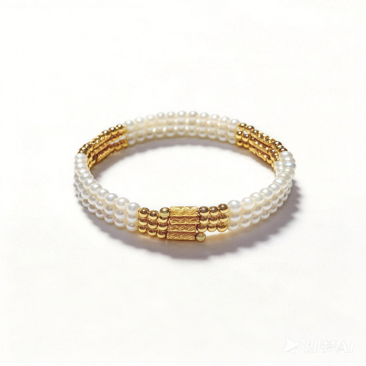 The Ivory Duo – Pearl Magnetic Convertible Necklace & Bracelet